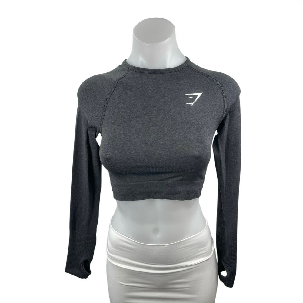 Gymshark Vital Seamless 2.0 Long Sleeve Crop Gym Athletic Activewear Shirt Top S